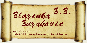 Blaženka Buzaković vizit kartica
